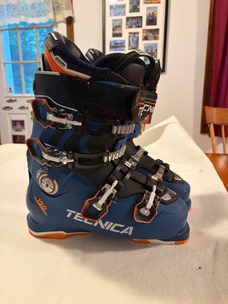Tecnica Ten.2 120 Hvl Ski Boots Blue Orange Men’s Size 306 Mm 26.5 Mondo Used